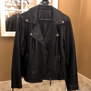 Faux Black Leather Jacket